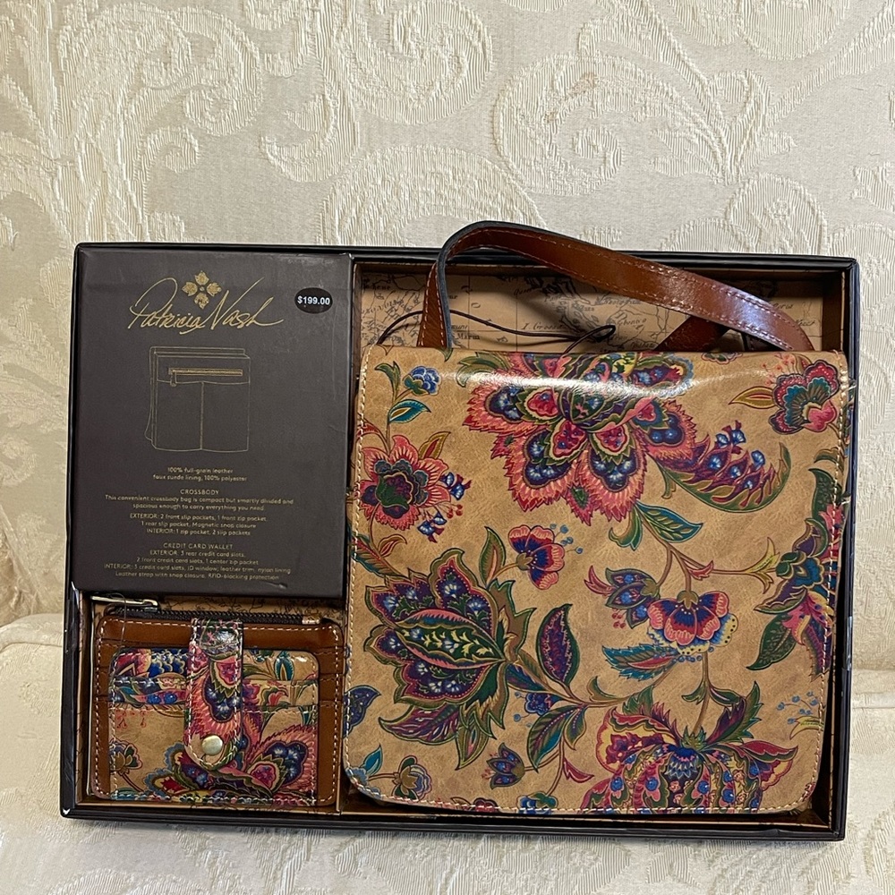 Patricia Nash crossbody and wallet French tapestry